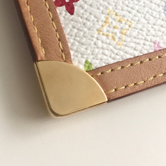 Louis Vuitton Multicolor Monogram Pochette Key Cles Pouch White Blanc Murakami - Picture 7 of 16